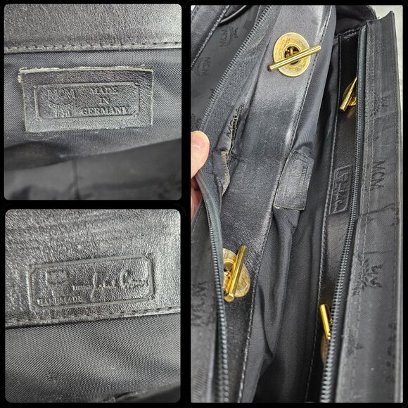 MCM Black Viseto Nylon/Chained Tote - Picture 4 of 17